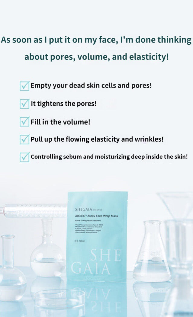 Shegaia Arctic AuraV Face Wrap Mask (30g x10ea)