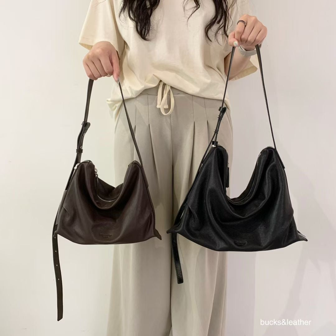 Bucks & Leather Causal-chic shoulder & Crossbody Bag - Large