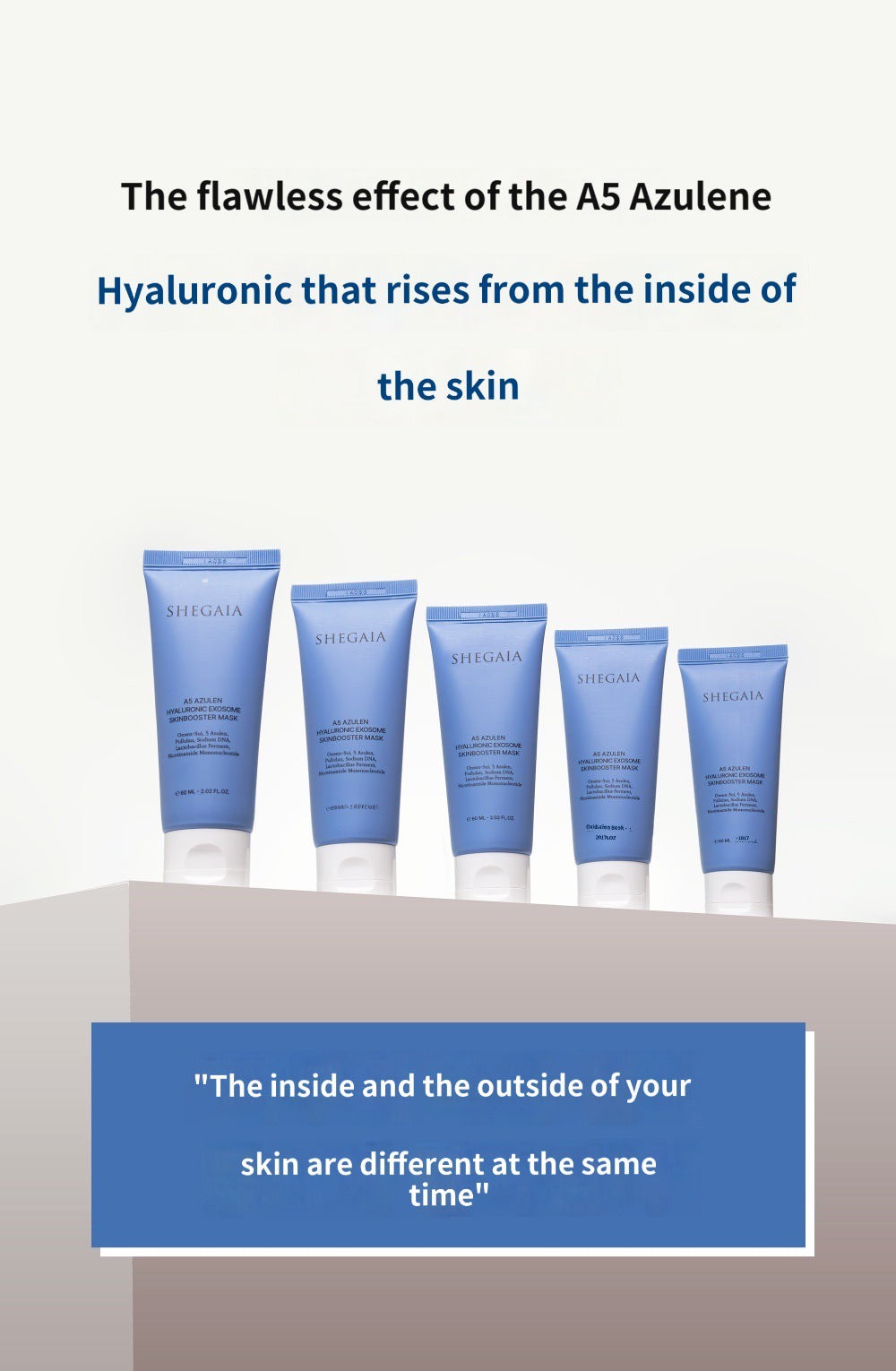 Shegaia A5 Azulen Hyaluronic Exosome Skinbooster Mask 60ml