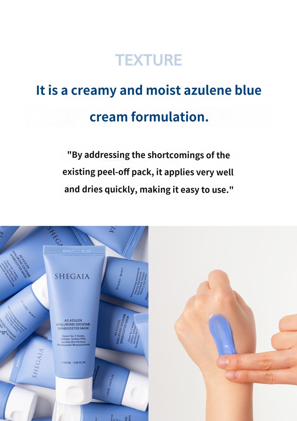 Shegaia A5 Azulen Hyaluronic Exosome Skinbooster Mask 60ml