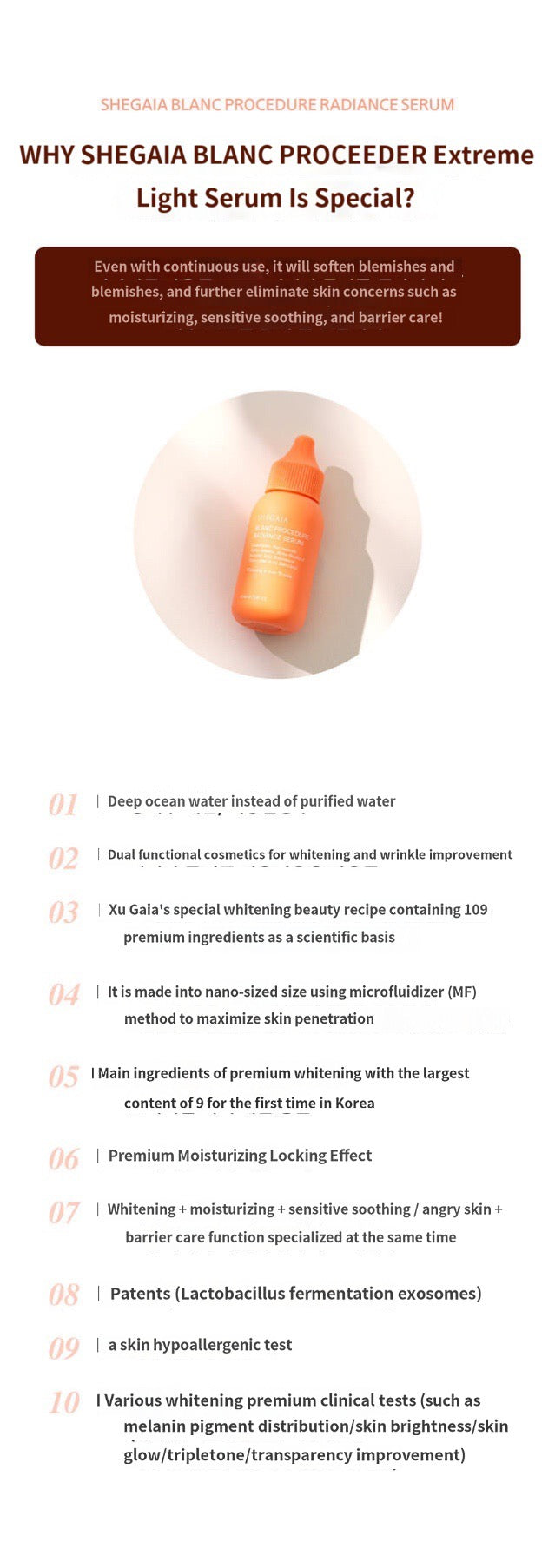 Shegaia Blanc Procedure Radiance Serum 40ml