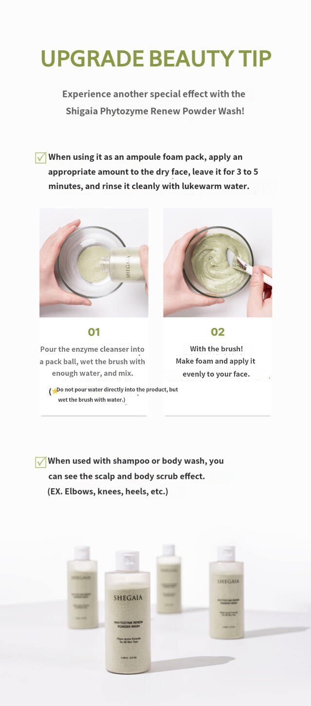 Shegaia Phytozyme Renew Powder Wash (60g)