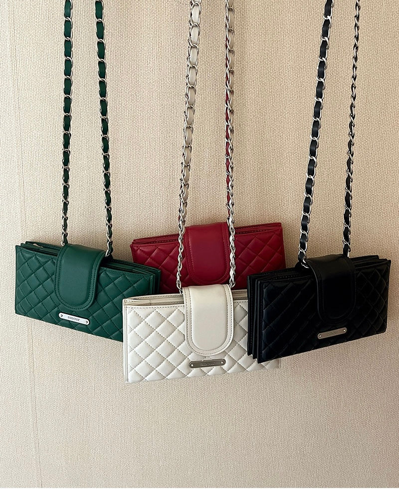 Amour ｜Made in Korea ｜菱格銀包 Quilting Card Wallet