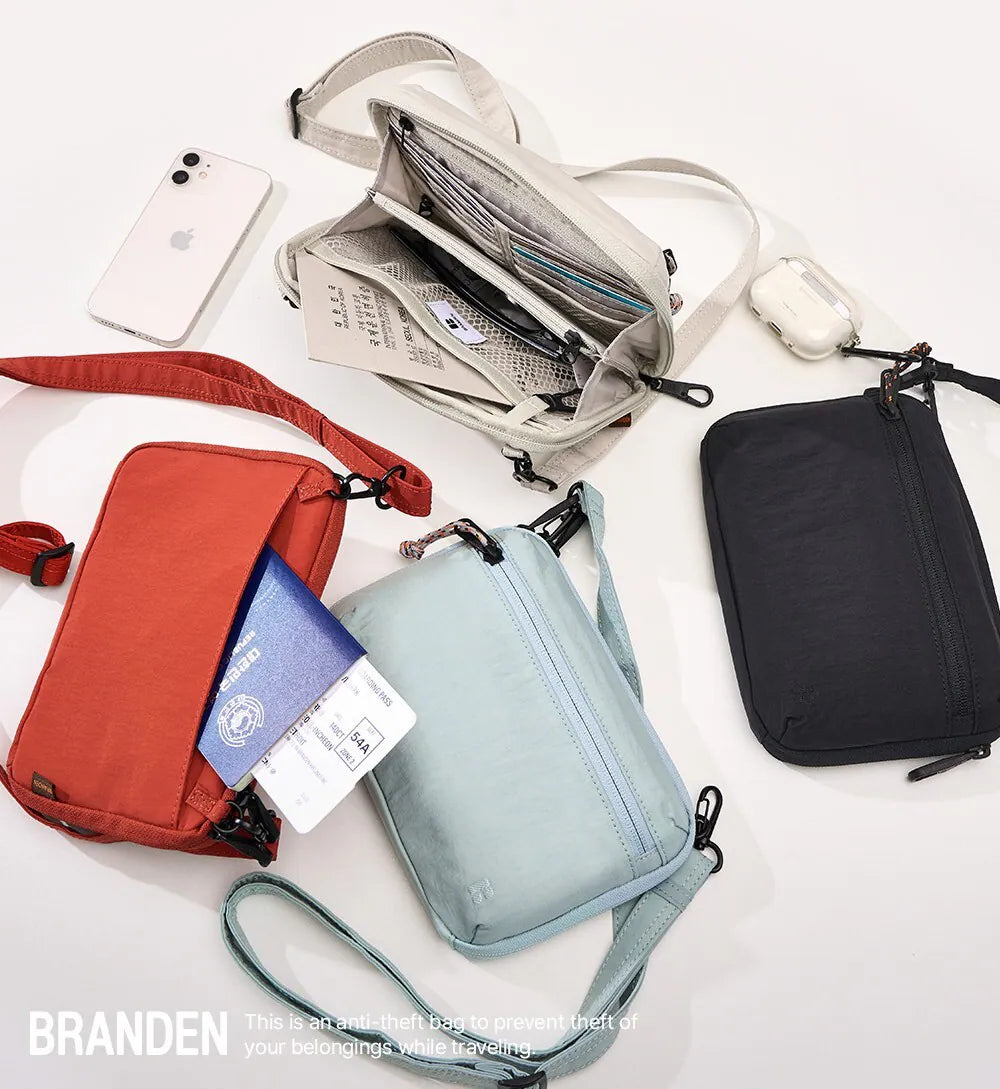 [Branden] Safe Plus | 防盜旅行 Wallet Bag
斜孭小包尺寸：寬20 / 高14 / 側寬3