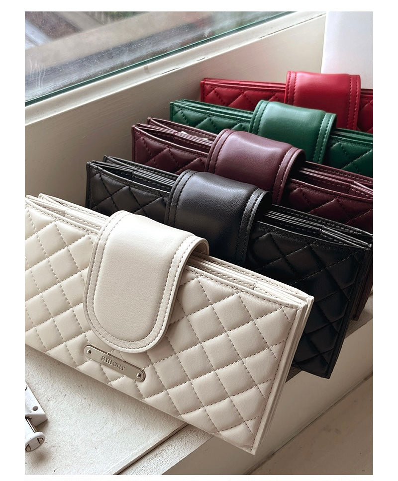 Amour ｜Made in Korea ｜菱格銀包 Quilting Card Wallet