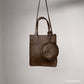 Bucks & Leather Square mini tote bag (coin bag included)