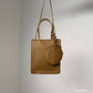 Bucks & Leather Square mini tote bag (coin bag included)