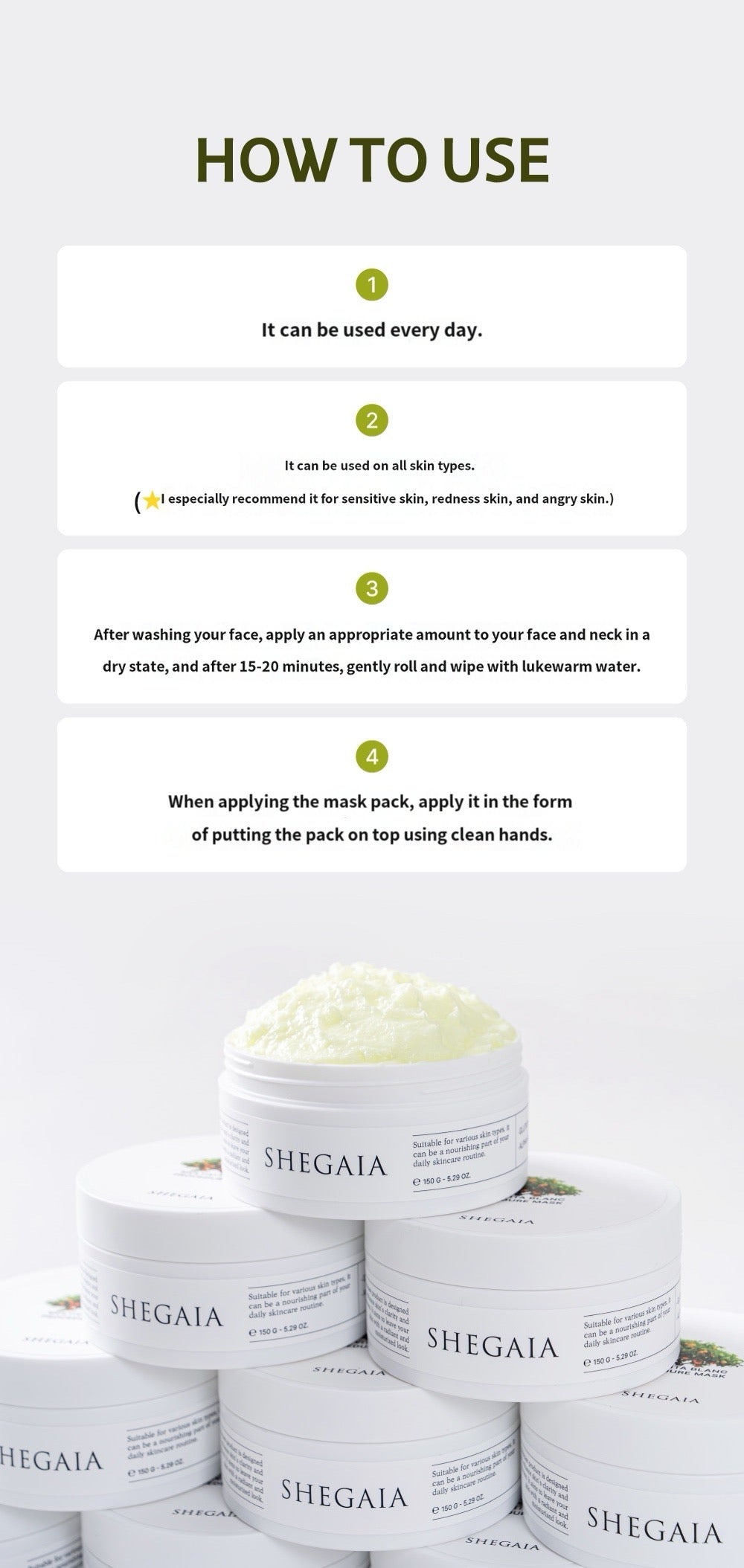 Shegaia Multivita Blanc Procedure Mask (150g)