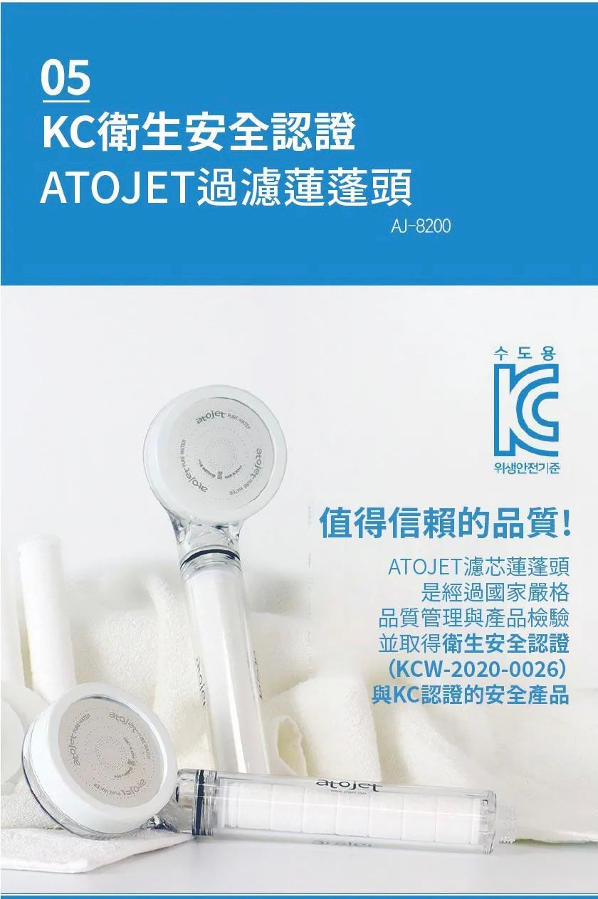 ATOJET | Shower Head + 6 Round Filter Discs + 6 Long Filter Strips (Green Box) – Jennie Recommended Set