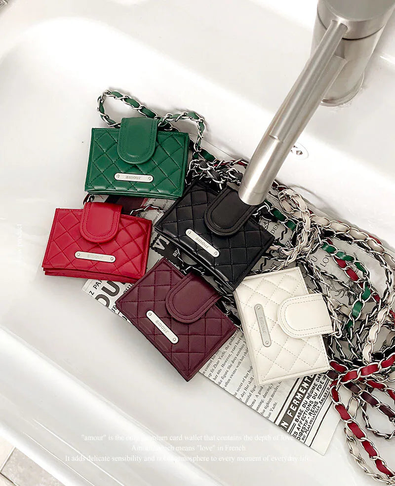 Amour ｜Made in Korea ｜菱格銀包 Quilting Card Wallet