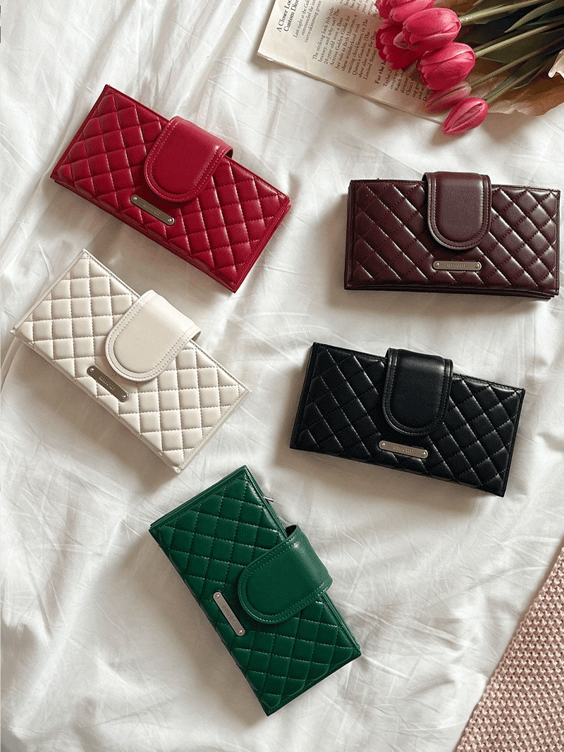 Amour ｜Made in Korea ｜菱格銀包 Quilting Card Wallet