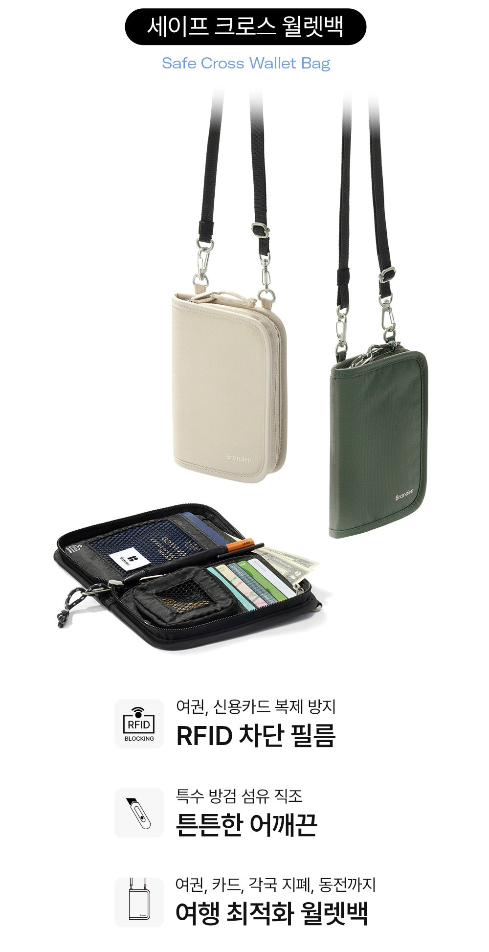 [Branden Safe] Wallet Bag | RFID護照卡片袋
