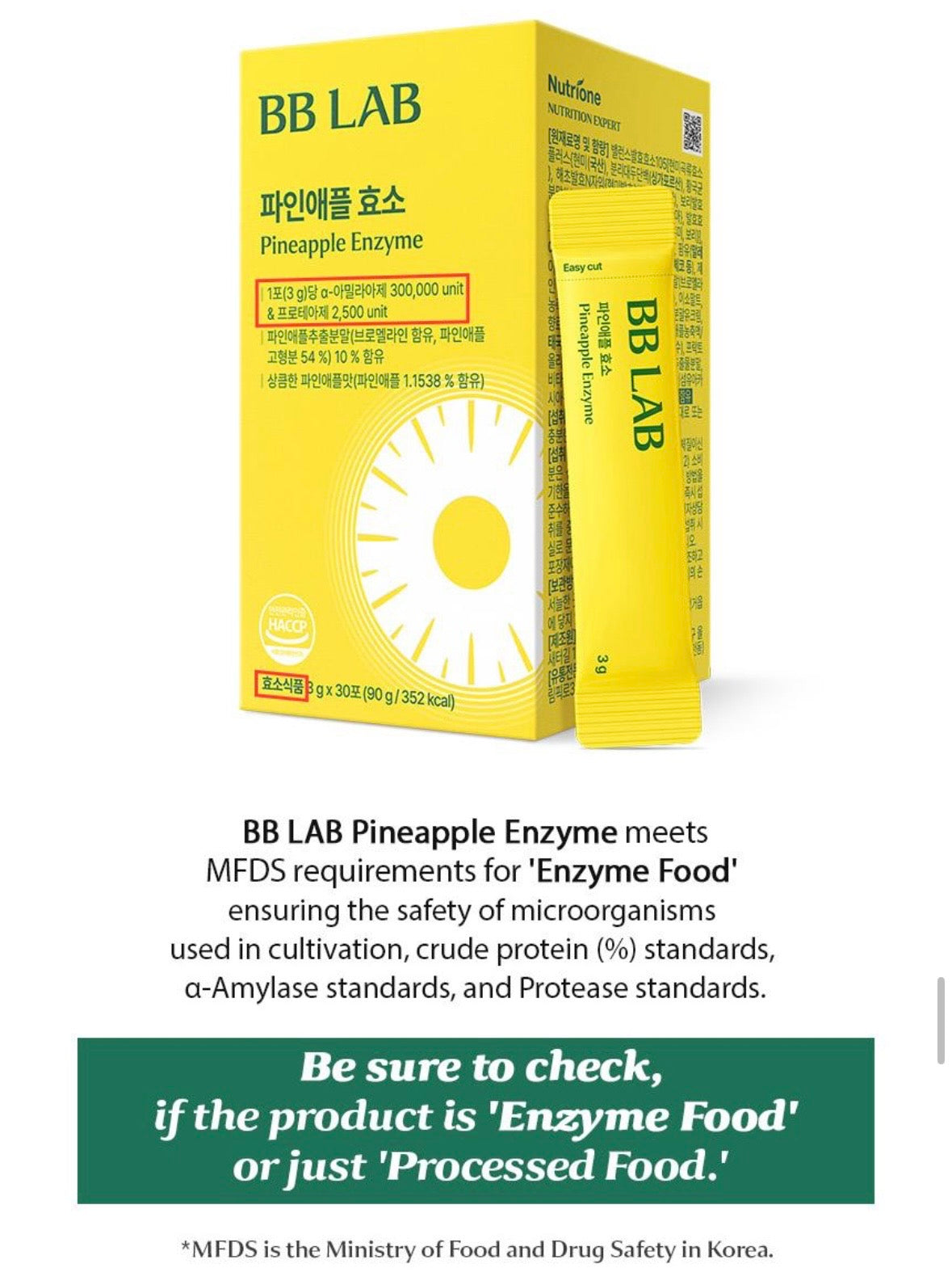 BB LAB Pineapple Enzyme 30 Sticks (30-day supply)