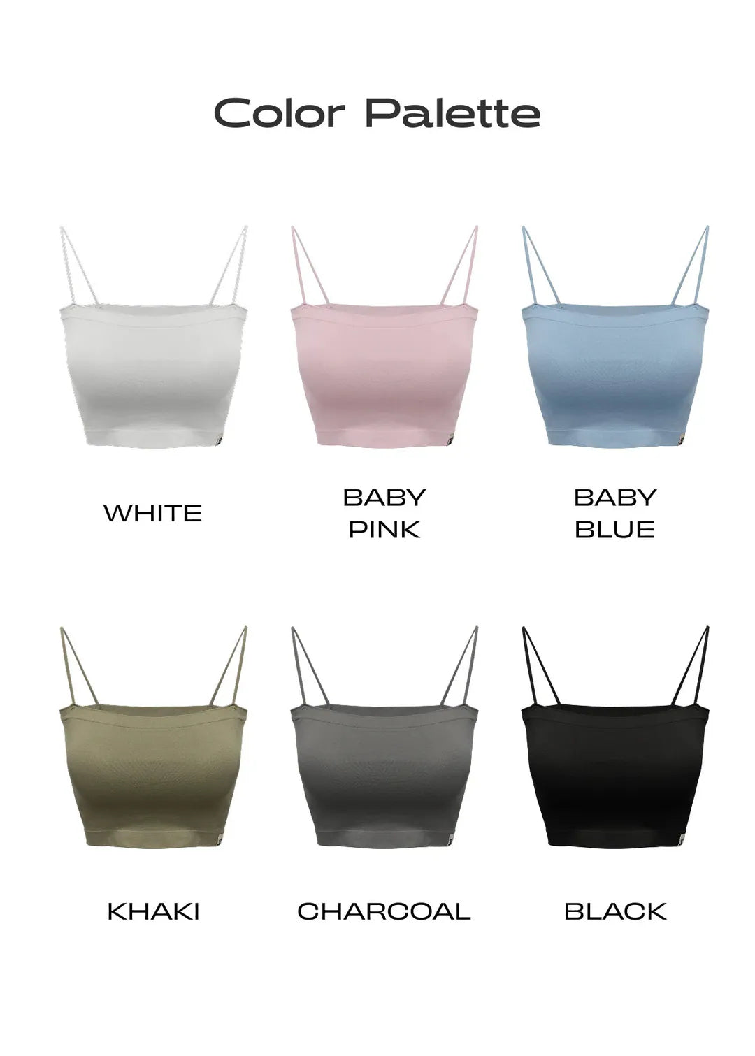 DOROSIWA | Made in Korea Built-in Pad Camisole (6 Colours) [1+1 set]