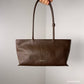 Bucks & Leather Rectangular Zipper Tote Bag (Underarm style)