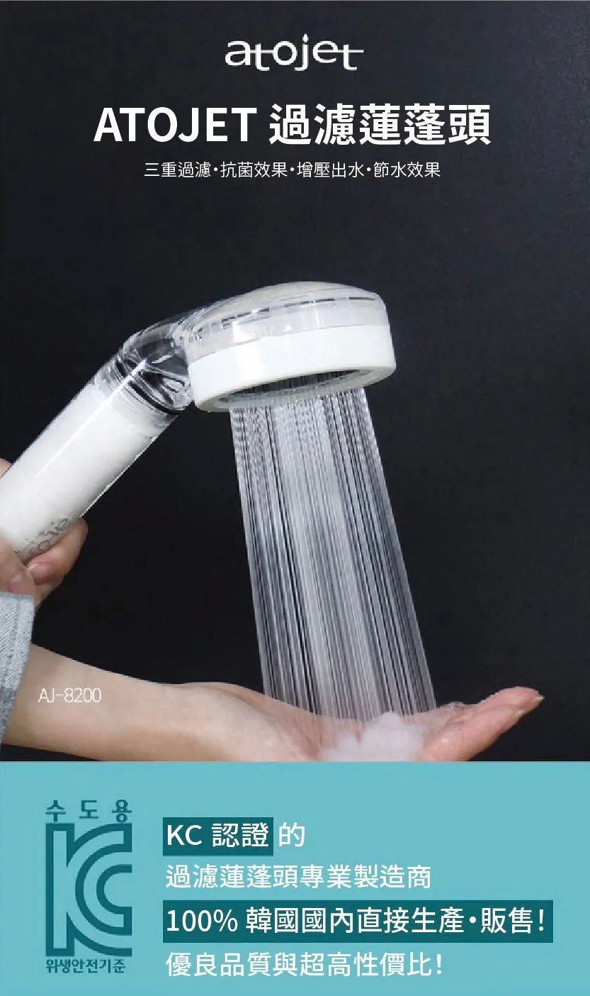 ATOJET | Shower Head + 6 Round Filter Discs + 6 Long Filter Strips (Green Box) – Jennie Recommended Set