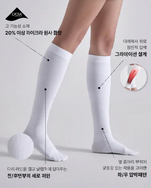 Healish | Medical-Grade Compression Socks (Full Foot) | Made in Korea