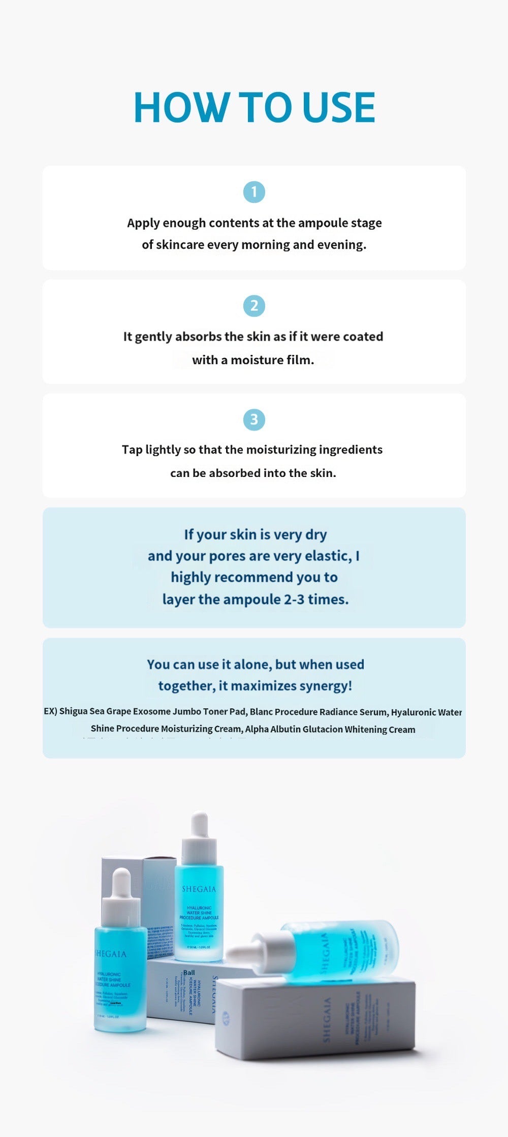 Shegaia Hyaluronic Water Shine Procedure Ampoule（30ml）