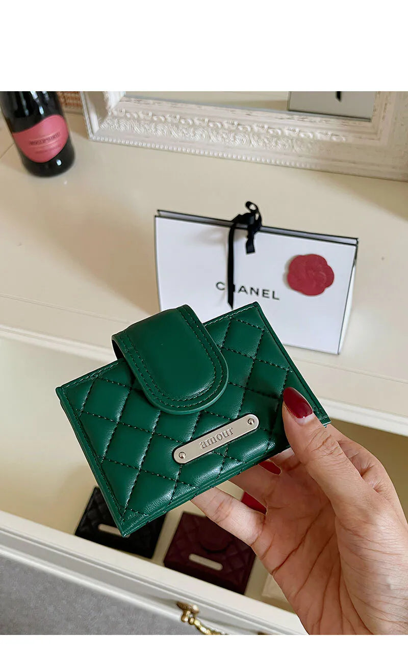 Amour ｜Made in Korea ｜菱格銀包 Quilting Card Wallet