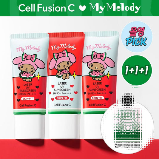 🎀Cell Fusion C  X My Melody - Laser UV Sunscreen 1+1+1