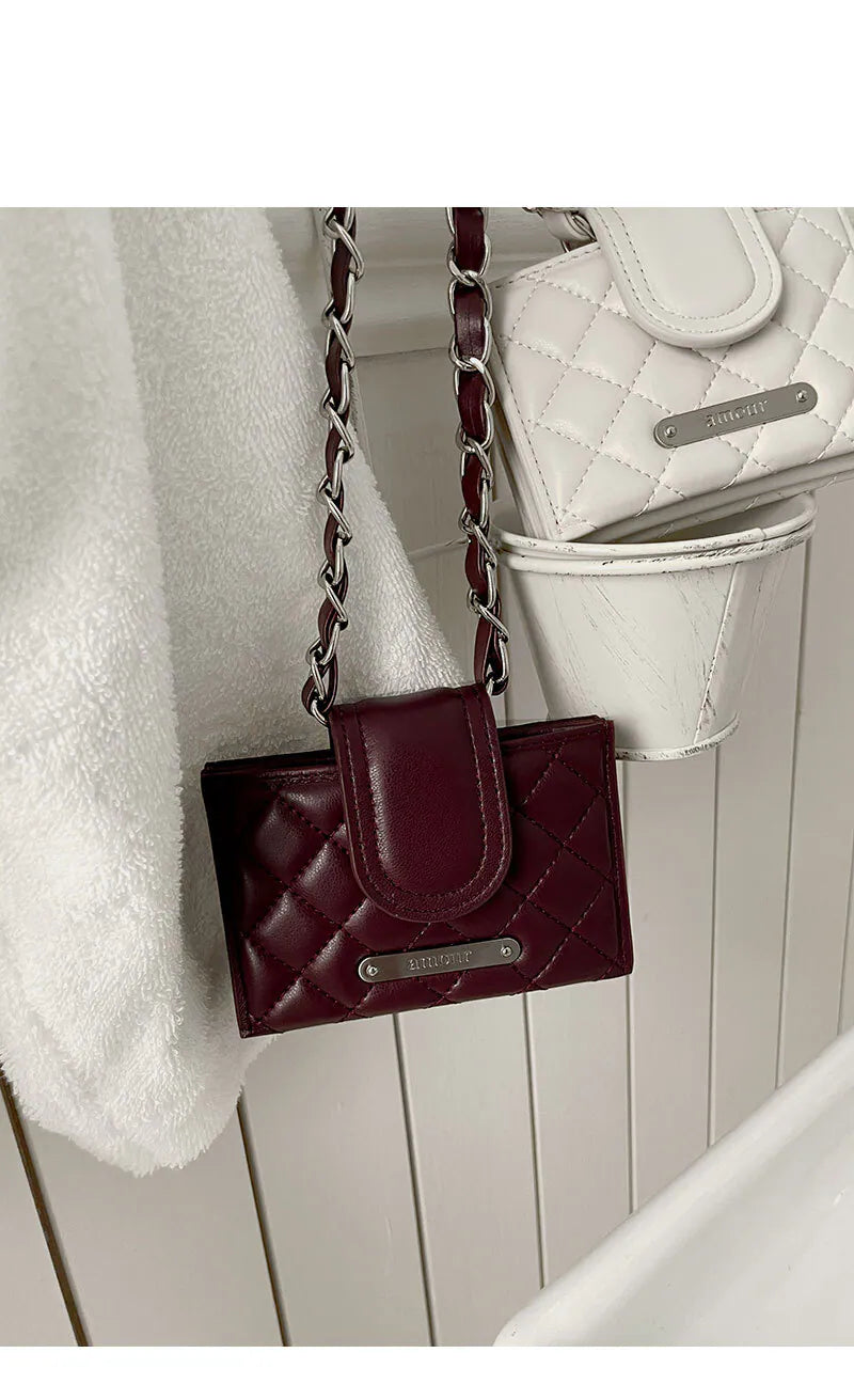 Amour ｜Made in Korea ｜菱格銀包 Quilting Card Wallet