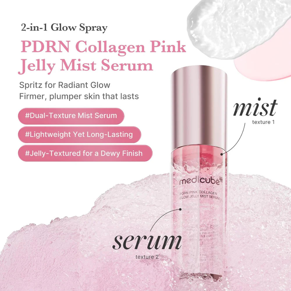 MEDICUBE PDRN PINK COLLAGEN GLOW JELLY MIST SERUM (100ML)