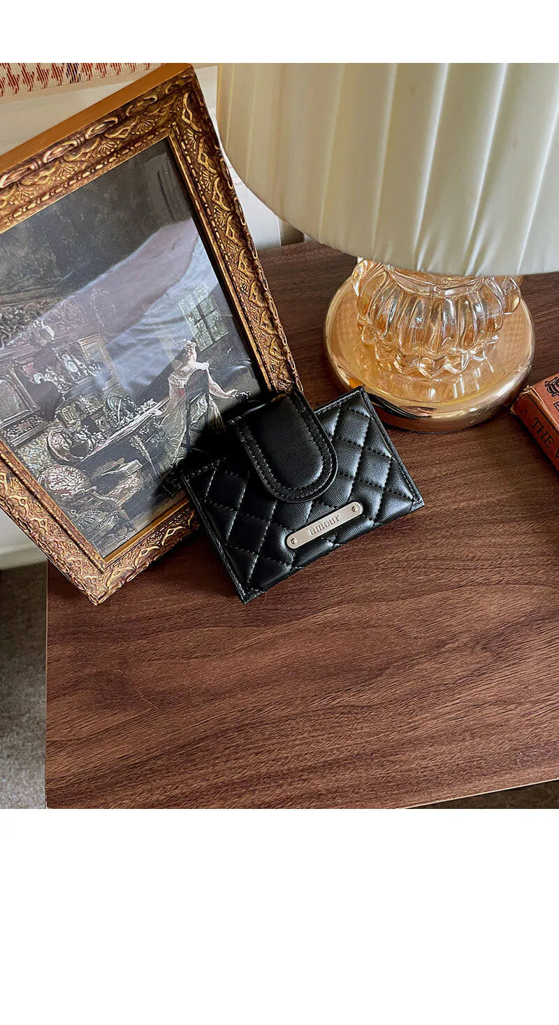 Amour ｜Made in Korea ｜菱格銀包 Quilting Card Wallet