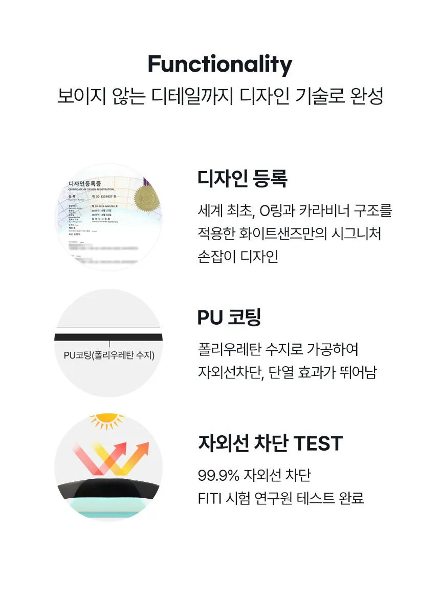 White Sands｜650F Lanie 全規格 不易皺之選｜UV Protection One touch folding Sun & Rain uumberlla