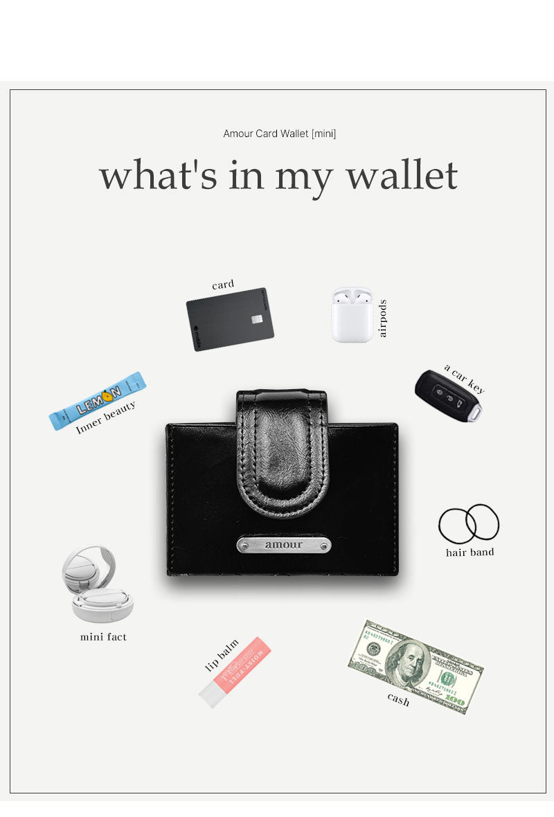 Amour Card Wallet | Made in Korea |  滑面銀包