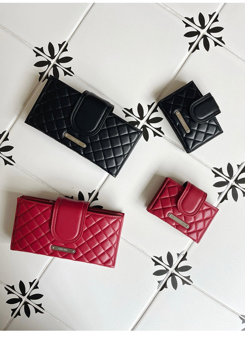 Amour ｜Made in Korea ｜菱格銀包 Quilting Card Wallet