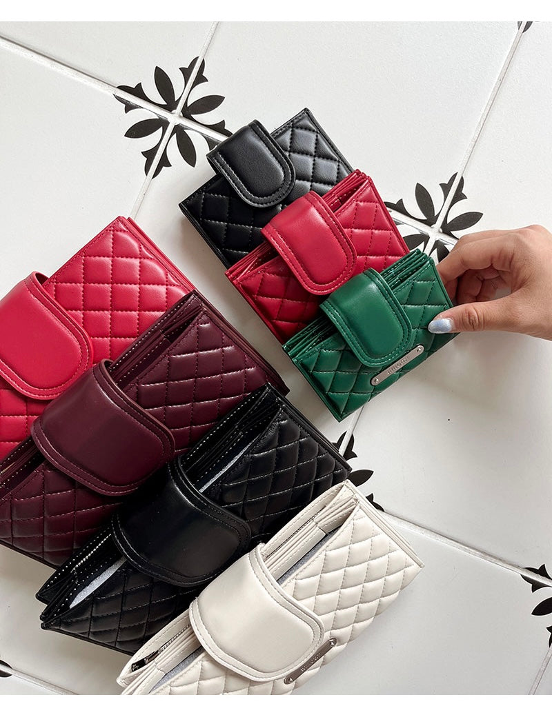 Amour ｜Made in Korea ｜菱格銀包 Quilting Card Wallet