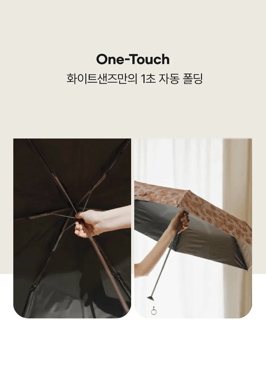 White Sands｜650F Lanie 全規格 不易皺之選｜UV Protection One touch folding Sun & Rain uumberlla