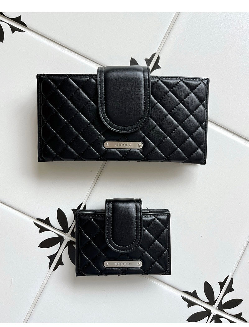 Amour ｜Made in Korea ｜菱格銀包 Quilting Card Wallet