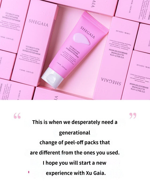 Shegaia V12 Multivita Gluatgione Skinbooster Mask (60ml)