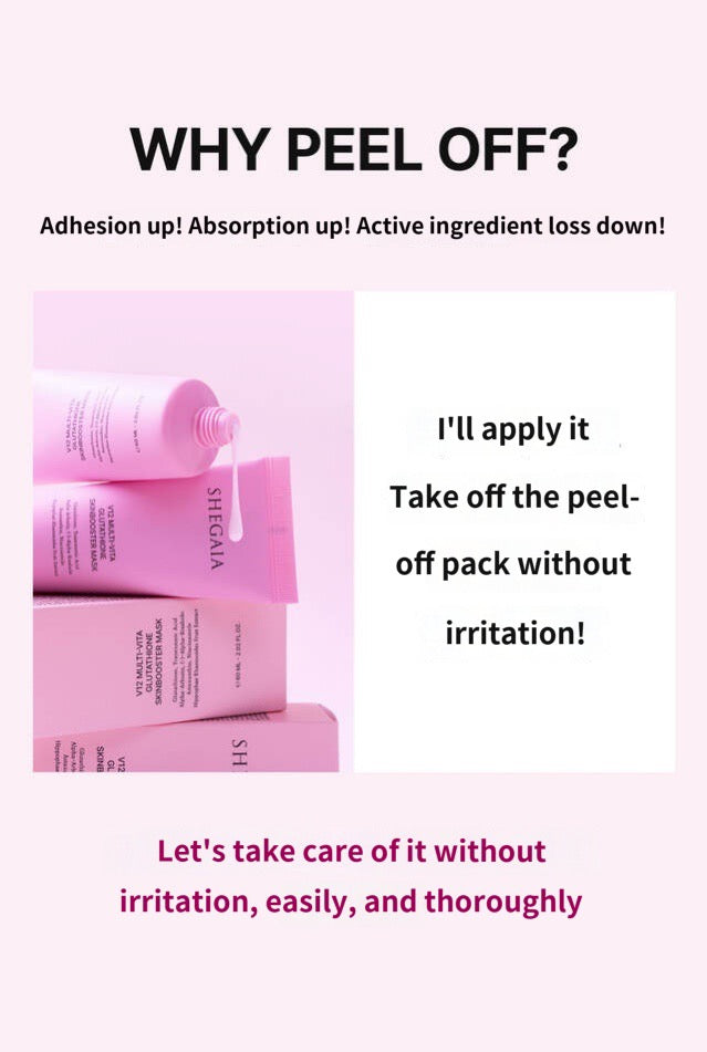 Shegaia V12 Multivita Gluatgione Skinbooster Mask (60ml)